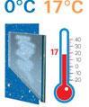 Thermomètre indiquant la température intérieure à 11° avec une fenêtre Art &Fenêtres avec double vitrage Thermiance®